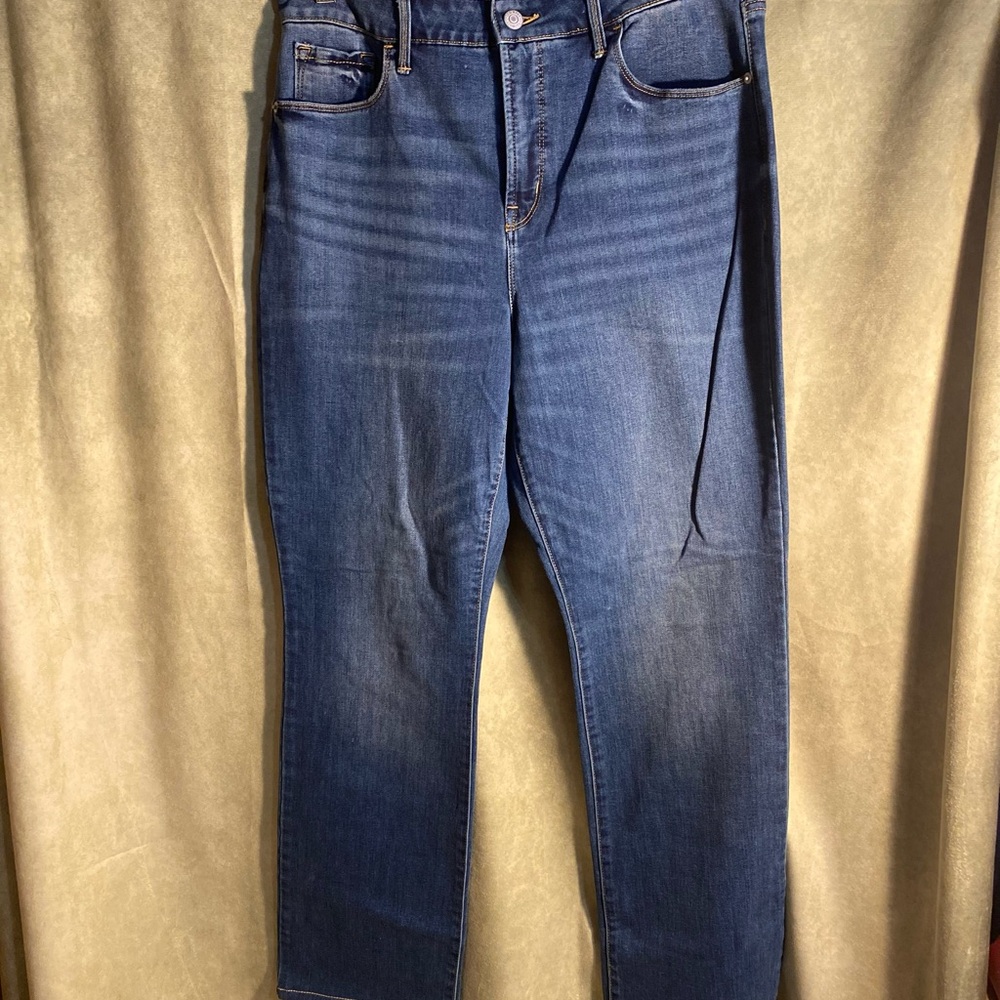 Old Navy women blue kicker boot-cut sz 14